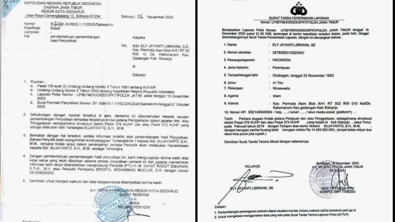 Oknum Notaris Sujayanto Tersangka Kasus Sertifikat Rp 3,7 Miliar di Sidoarjo