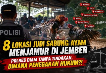 Dituding Tak Berdaya, Polres Jember Dibiarkan 8 Arena Sabung Ayam Beroperasi?