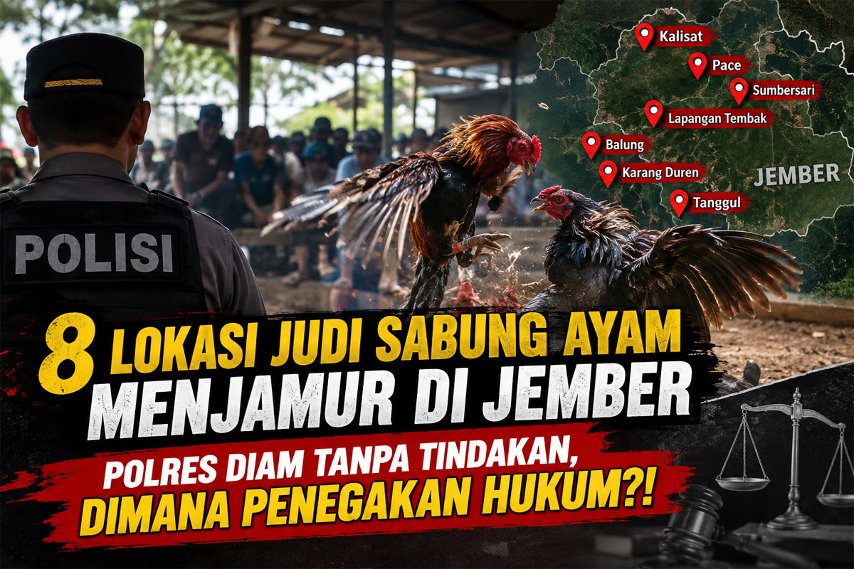 8 lokasi perjudian sabung ayam jember