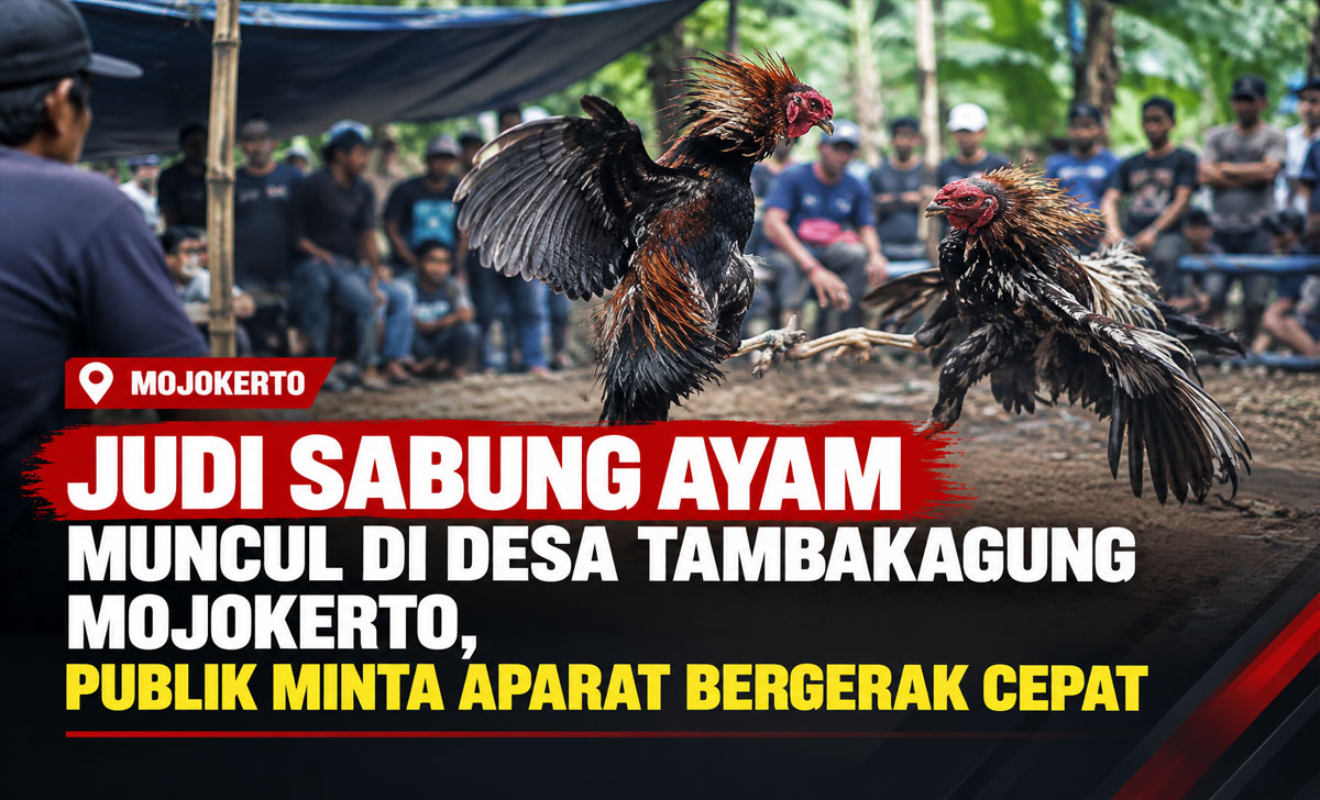 Judi Sabung Ayam Muncul di Desa Tambakagung Mojokerto, Publik Minta Aparat Bergerak Cepat