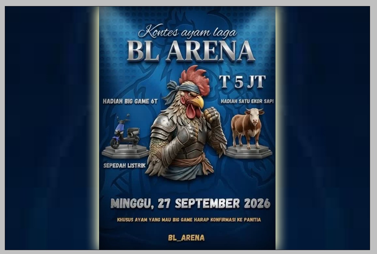 Poster Judi Sabung Ayam di BL Arena Jember Beredar